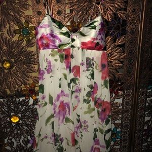 Adorable White Floral Mini Dress